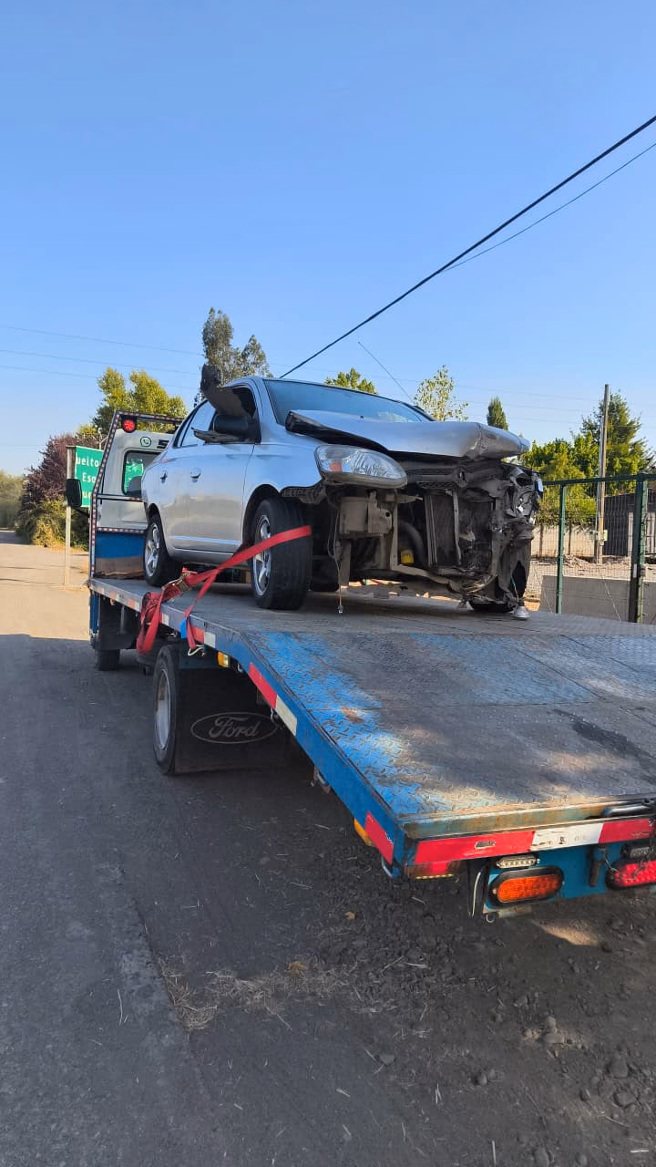 Grúa Sepu — vehiculo siniestrado